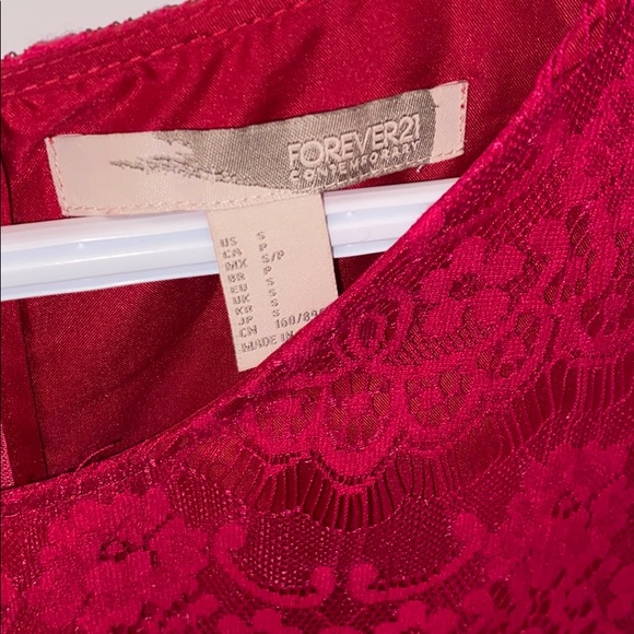 GENTLY USED Forever 21 Red Lace Dress - Picture 4 of 4